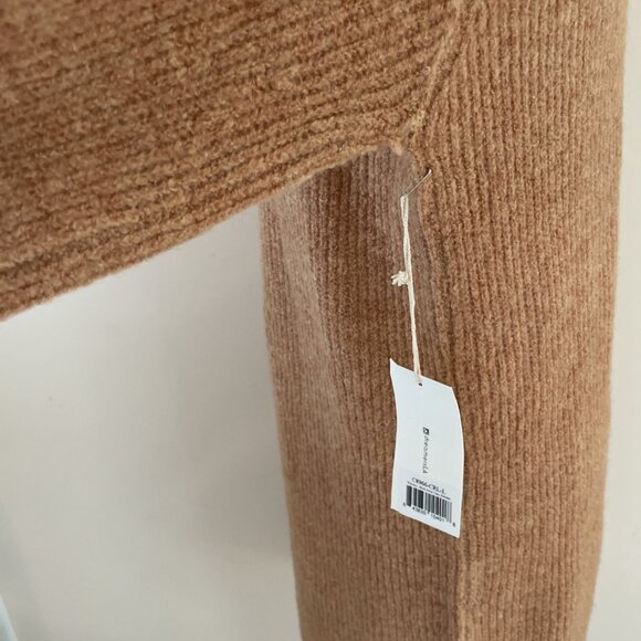 Dreamers Mock Neck Sweater Tunic Women's Large Spice Ribbed Soft Cozycore NWT - Picture 3 of 12